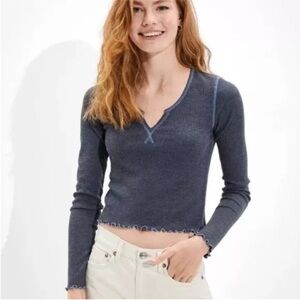 American Eagle Outfitters Navy Crop Top